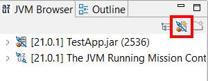 Go to the JVM Browser and click the Add JVM Connection button to create a new custom JVM connection