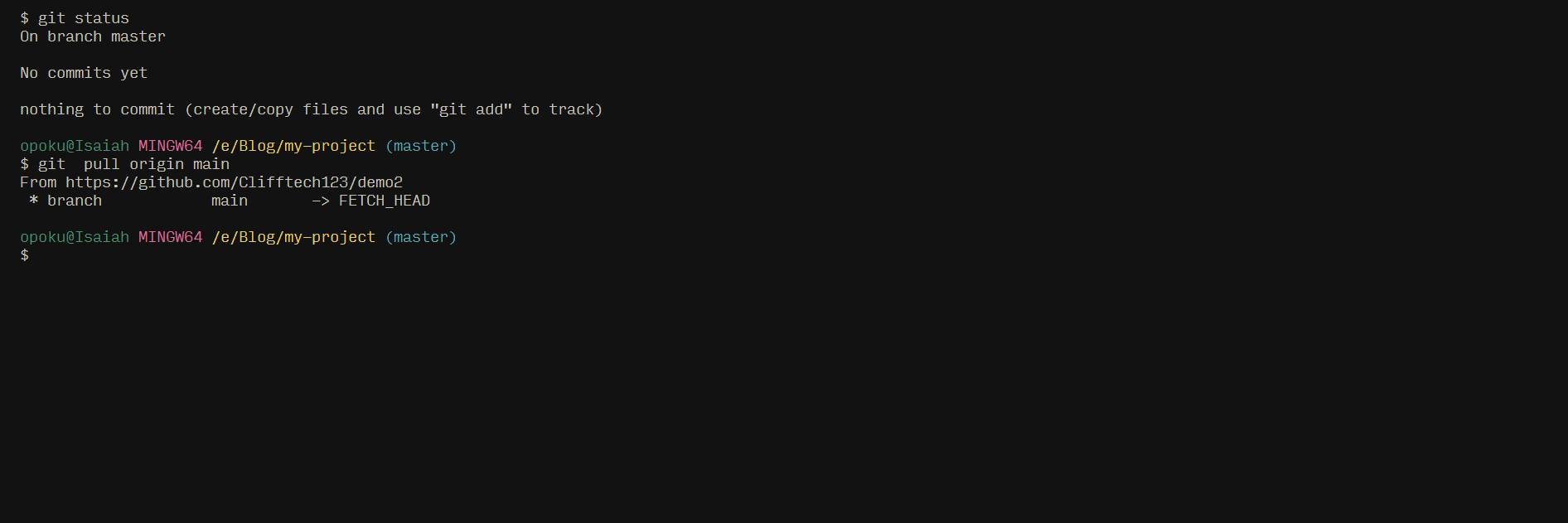 terminal-git-pull