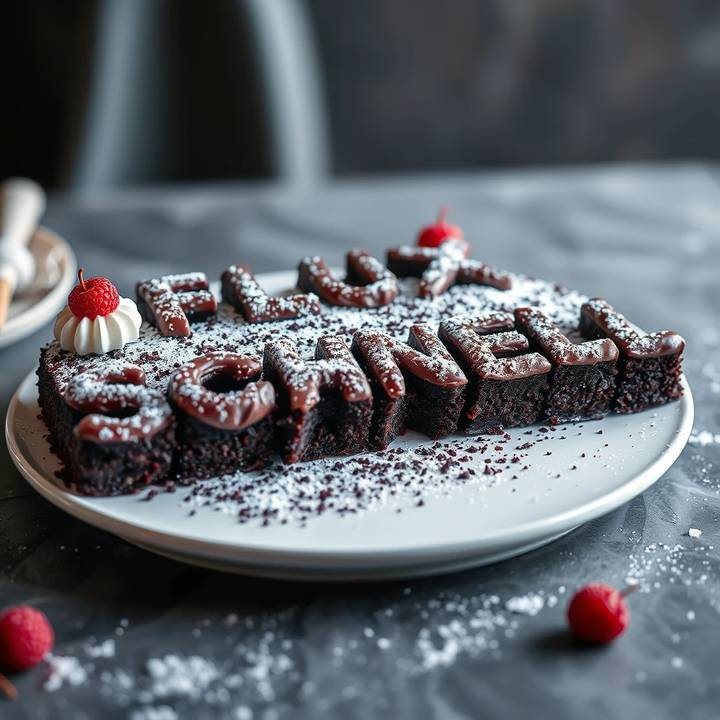 Cake with text