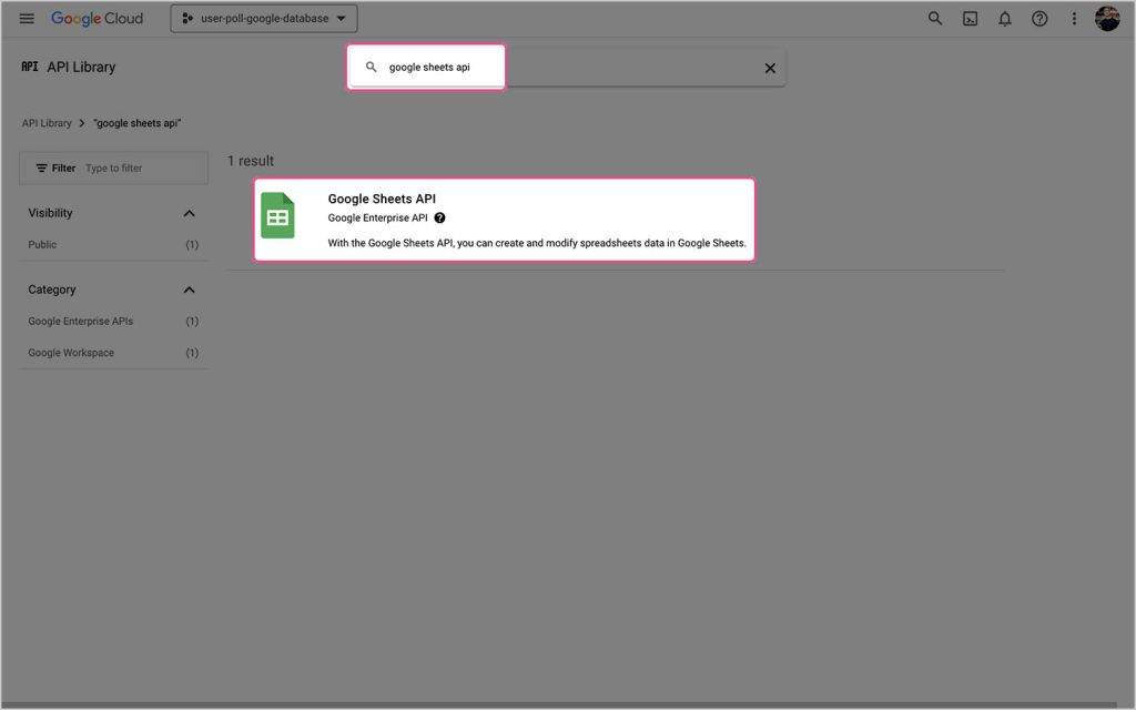 Google Sheets API