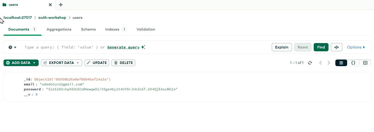 mongodb compass signup verification