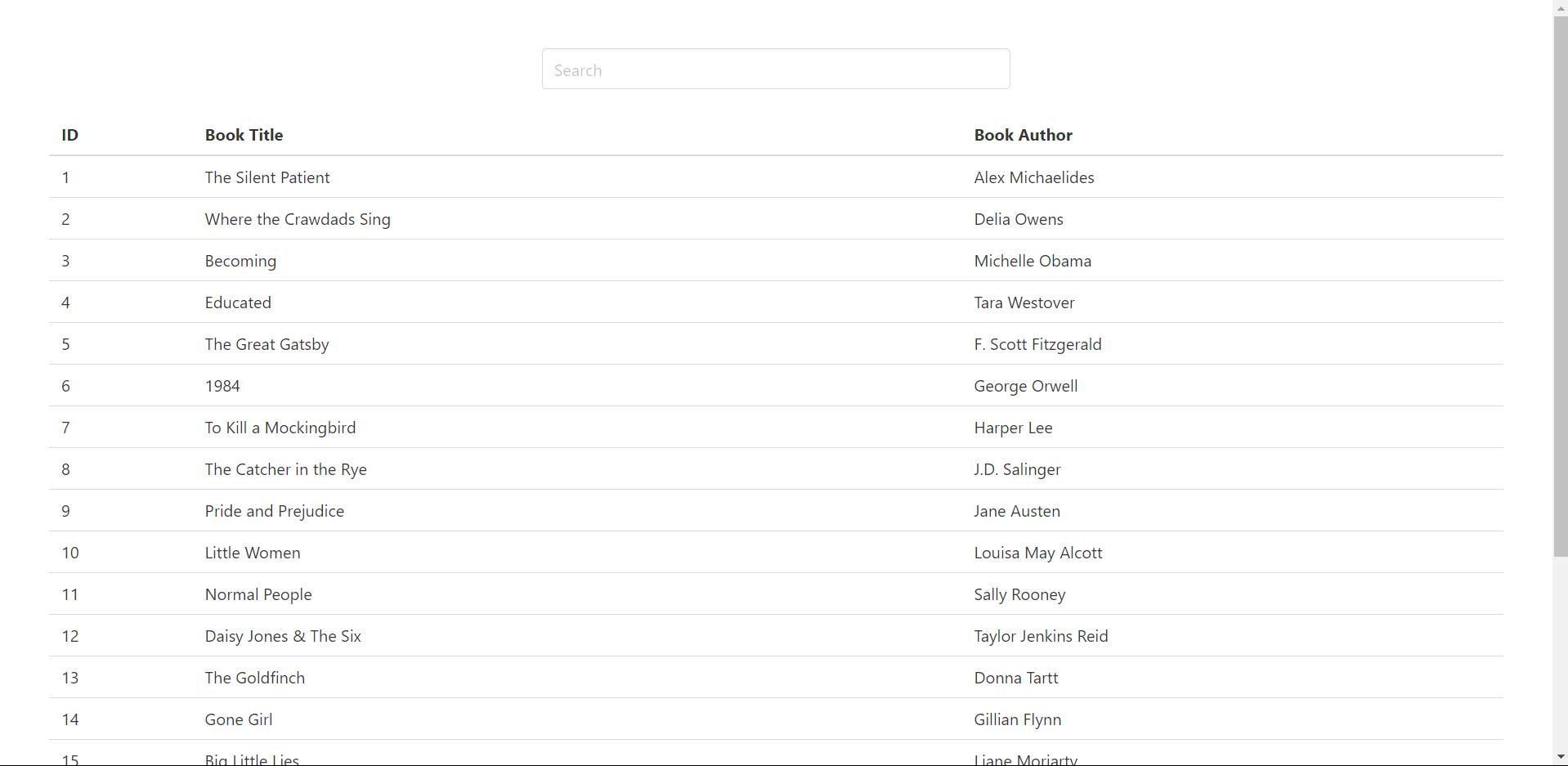 Book Search Application Home Page