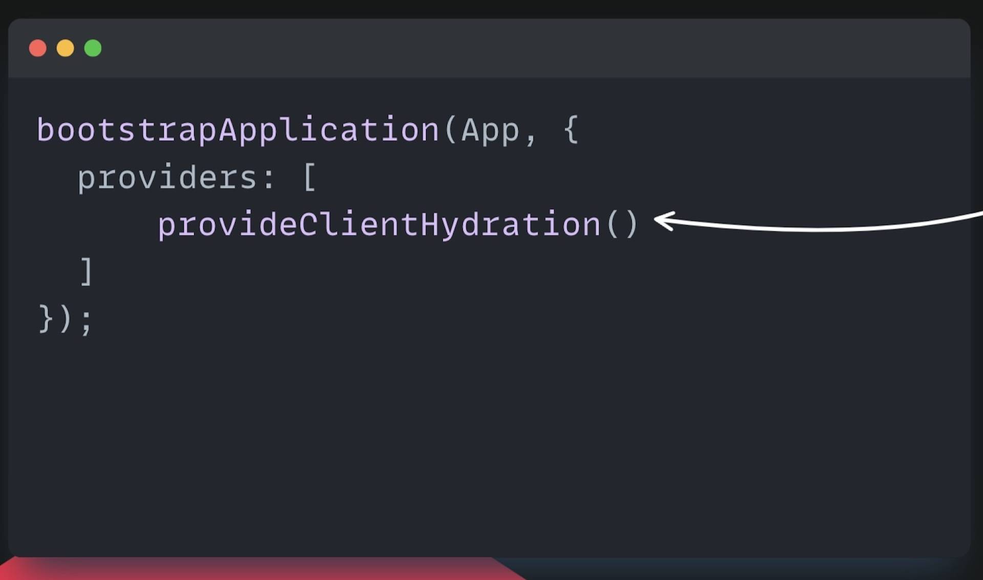 One line hydration code in Angular