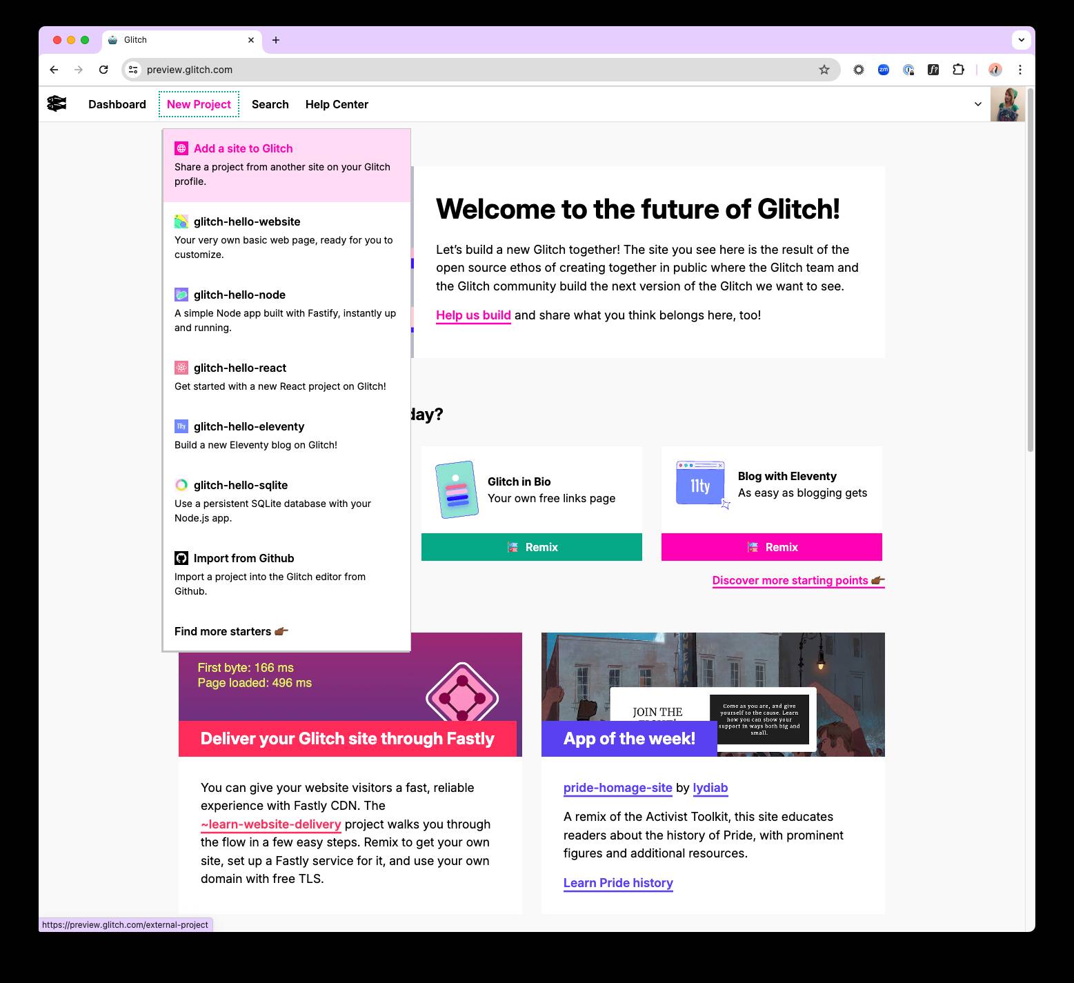 Welcome to the future of Glitch