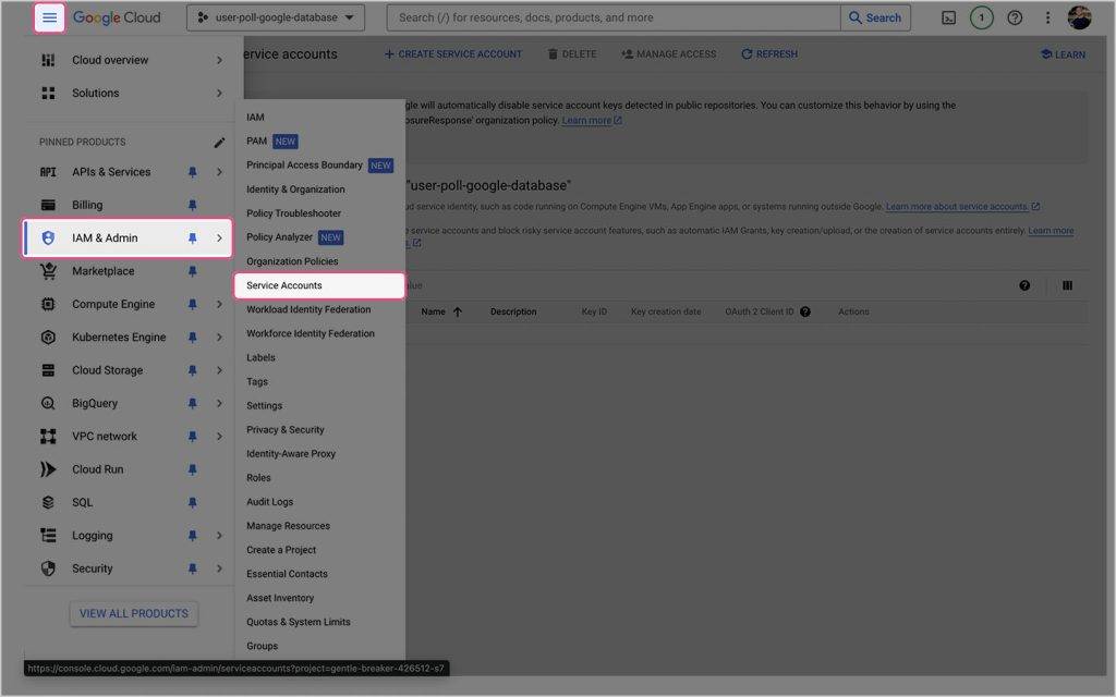 Service Accounts