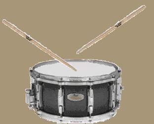 A drum indicating let's get started
